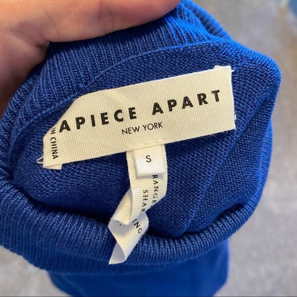 NWT APIECE APART Royal Blue Wool Silk Balloon Sleeve Sweater Small - Picture 7 of 16
